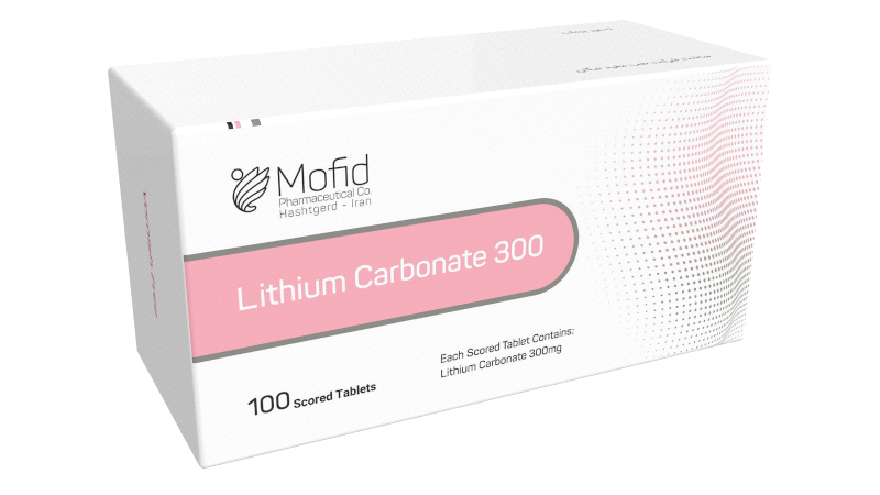 مفید فارما لیتیوم کربنات ۳۰۰ میلی گرم