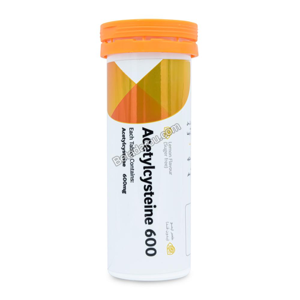 داروسازی تسنیم استیل سیستئین 600 میلی  قرص جوشان گرم 10 عددی